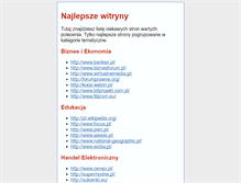 Tablet Screenshot of najlepsze-witryny.pl